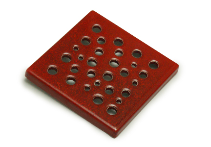 kratka wentylacyjna ceramiczna<br> czerwona 15 x 15 cm